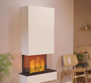 HÖLDERLIN GLOW FIRE Elektrische Wandhaard 80x158x40 cm