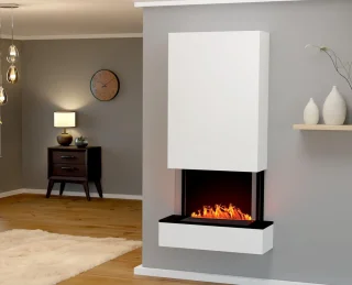 HÖLDERLIN GLOW FIRE Elektrische Wandhaard 80x158x40 cm
