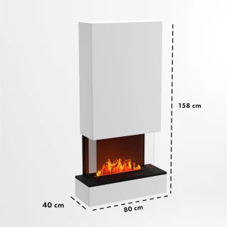 HÖLDERLIN GLOW FIRE Elektrische Wandhaard 80x158x40 cm
