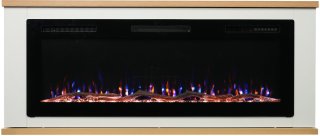 De HOMAVO 18-inch elektrische haard, witte kast in één oogopslag