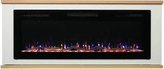 HOMAVO 18-inch elektrische haard, witte kast