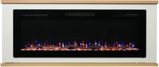HOMAVO 18-inch elektrische haard, witte kast