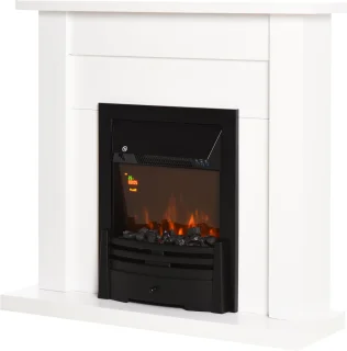 HOMCOM Elektrische Haard 102 x 30 x 95 cm Wit