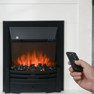HOMCOM Elektrische Haard 102 x 30 x 95 cm Wit
