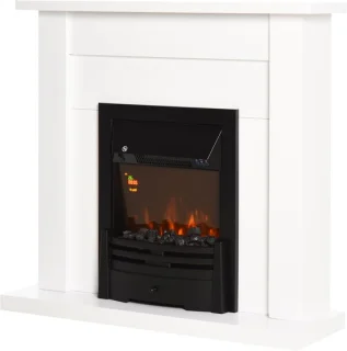 HOMCOM Elektrische Haard 102 x 30 x 95 cm Wit