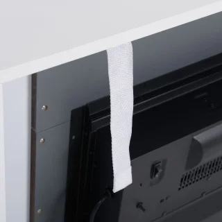 HOMCOM Elektrische haard 113 x 26,6 x 87,5 cm Wit