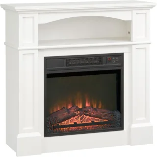 HOMCOM Elektrische Haard 80,5 x 32,3 x 80,5 cm Wit