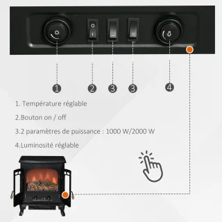 HOMCOM Elektrische Haard
