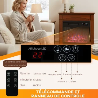 HOMCOM Elektrische haard