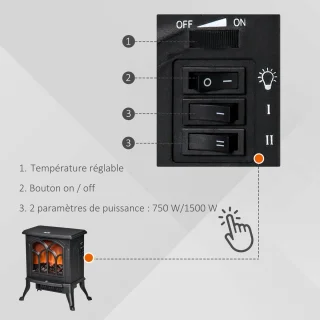 HOMCOM Elektrische Haard