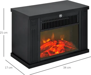 HOMCOM Elektrische Haard - Kunststof