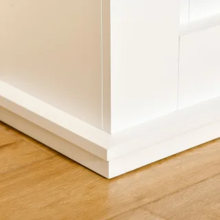 HOMCOM Elektrische Haard MDF 98x27,5x80 cm Wit