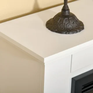 HOMCOM Elektrische Haard MDF 98x27,5x80 cm Wit