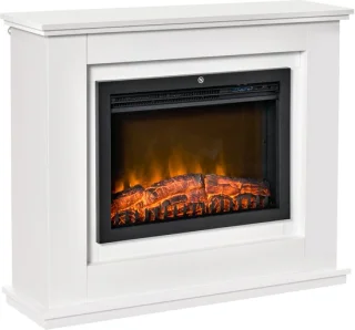 HOMCOM Elektrische Haard MDF 98x27,5x80 cm Wit