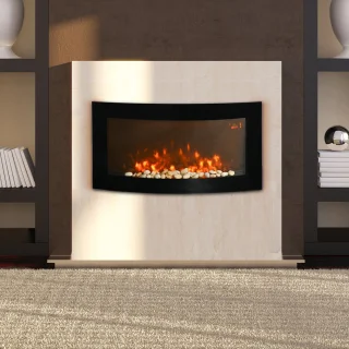 HOMCOM Elektrische haard Metaal