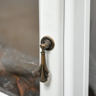 HOMCOM Elektrische Haard Staal Wit