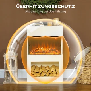 Wat vinden we goed aan de HOMCOM Elektrische haard wit