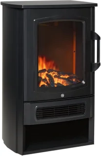 HOMCOM Elektrische openhaard MDF Zwart