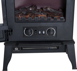 HOMCOM Elektrokamin 39x23x56,5 cm Schwarz