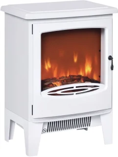 HOMCOM Elektrokamin Weiß