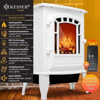 HomeByNicole Aurora White – Elektrische Sfeerhaard