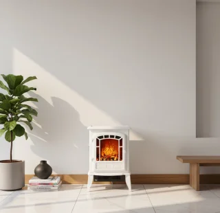 HomeByNicole Aurora White – Elektrische Sfeerhaard
