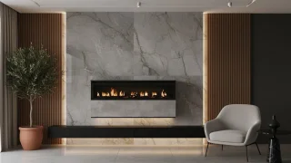 HomeByNicole CozyFlame™ Cement Elektrische Haard 102x45x35 cm