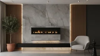 HomeByNicole CozyFlame™ Cement Elektrische Haard 102x45x35 cm