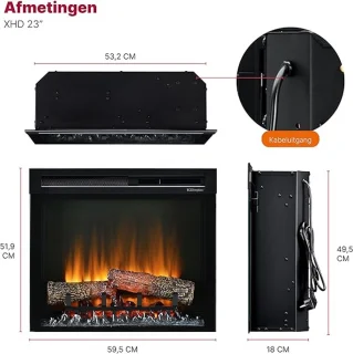 HomeByNicole ElegantFire 23" Inbouw Elektrische Haard