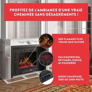 HomeByNicole LuxeFire Classic Elektrische Vrijstaande Haard - Antiek Zwart