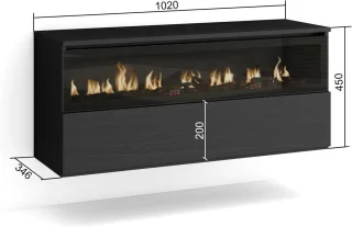 HomeByNicole LuxeFlame™ 102 cm Elektrische Wandhaard