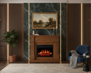 HomeByNicole Toscana Luxe Flame Vrijstaande Sfeerhaard
