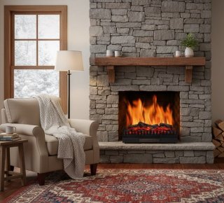 House&Garden Elektrische Inzethaard Zwart — Sfeer en warmte zonder gedoe