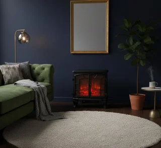 House&Garden Elektrische Sfeerhaard Vrijstaand Zwart