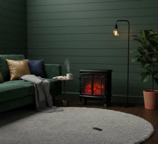 House&Garden Elektrische Sfeerhaard Vrijstaand Zwart