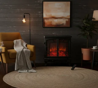 House&Garden Elektrische Sfeerhaard Vrijstaand Zwart
