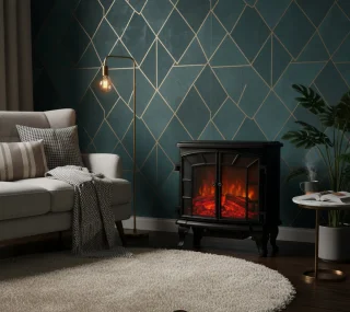 House&Garden Elektrische Sfeerhaard Vrijstaand Zwart