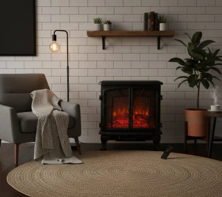 House&Garden Elektrische Sfeerhaard Vrijstaand Zwart
