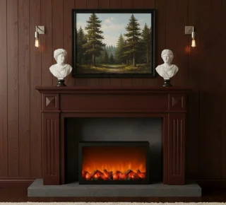 House&Garden Elektrische Sfeerhaard Wand/Staand Zwart