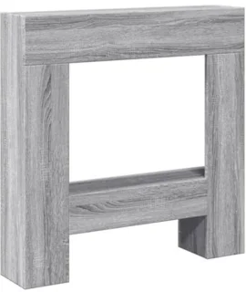 Houten haard 81x18x82cm grijs sonoma eiken