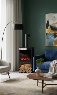 Hugo Luxe Elektrische Open Haard Zwart