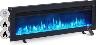 Inbouw elektrische haard - zwart