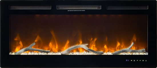Inbouwhaard 183 cm Elektrische Sfeerhaard met Verwarming Wifi App