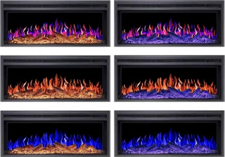 Industrialhome FlameView AF38 Elektrische Inbouwhaard 99 cm Zwart