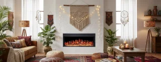 Industrialhome FlameView AF38 Elektrische Inbouwhaard 99 cm Zwart