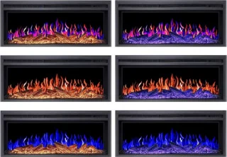 Industrialhome FlameView AF38 Elektrische Inbouwhaard 99 cm Zwart