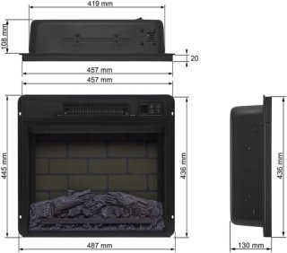 Sfeervolle en slanke wandhaard met realistisch vlameffect