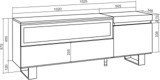 Industrieel TV-meubel 65 inch