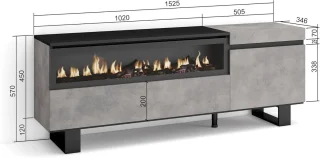 Industrieel TV-meubel 65 inch