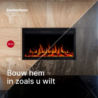 Wat vinden we goed aan de INFINITY Elektrische inzethaard inbouw 76x14x50 cm